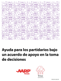 La portada de la guía para los partidarios bajo un acuerdo de apoyo en la toma de decisionses